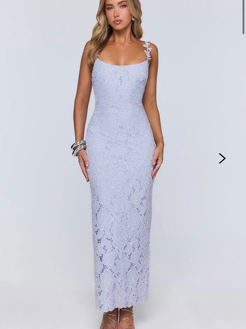 Hello Molly/Sweet Pot Daydreaming Light Embroidered Maxi Dress Blue